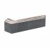 Клинкерная плитка для фасада угловая Terramatic Forta Brown Riegel DK Y 2301-2R Y (8 шт.= 0,08 кв.м) коричневая с черным декором 185х60х40х14 мм
