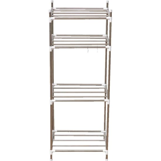 Металлический cтеллаж для дома Oqqi Rack-Silver-4