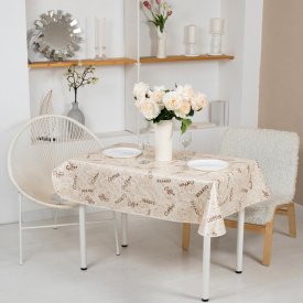 Скатерть Кофе 135x110 см цвет бежевый