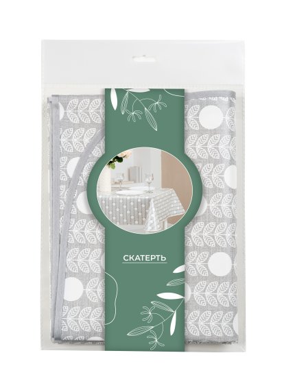 Скатерть Одуванчики 135x160 см цвет серый