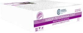 Набор потолочных плит Инженер-Строитель 10 мм 600x600 мм цвет белый 14 шт. (5.04 м²)