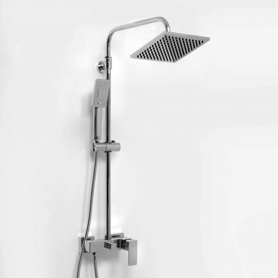 Душевая система WasserKraft с верхним душем с лейкой со смесителем хром (A17702)