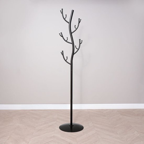 Вешалка напольная металлическая 15 крючков черная ЗМИ Дерево