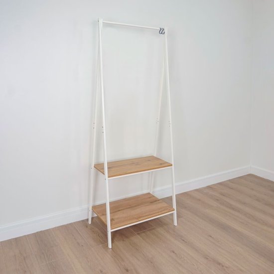 Вешалка напольная гардеробная металлическая белая ЗМИ Алабама 22