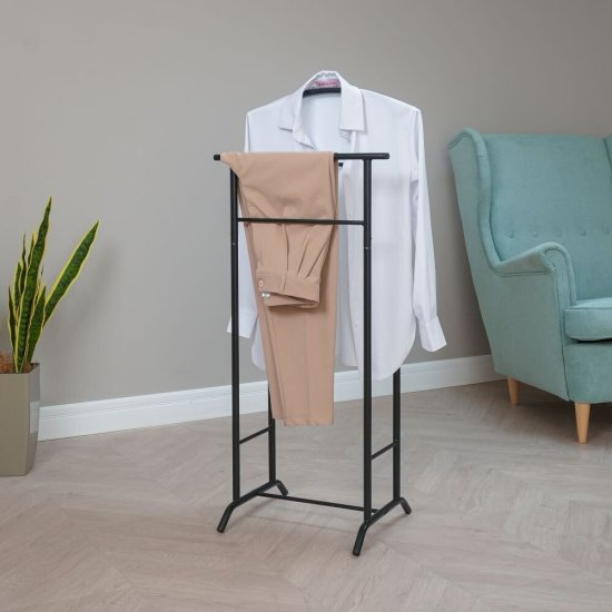Вешалка напольная костюмная металлическая черная ЗМИ Стиль-3