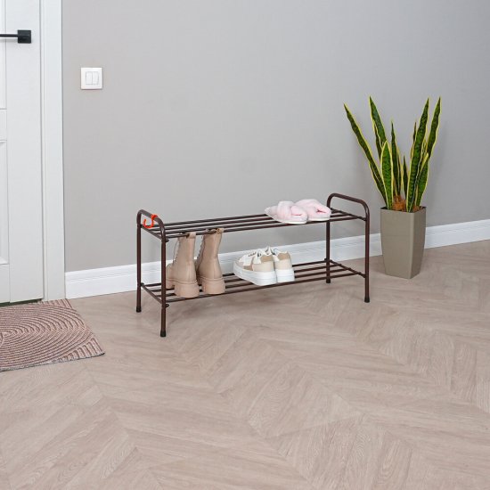 Полка для обуви коричневая ЗМИ Альфа 32