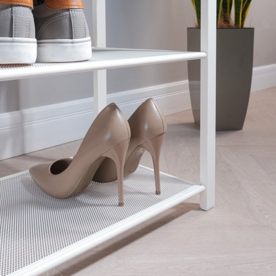 Банкетка для обуви с сиденьем белая/бежевая ЗМИ Торонто 13S