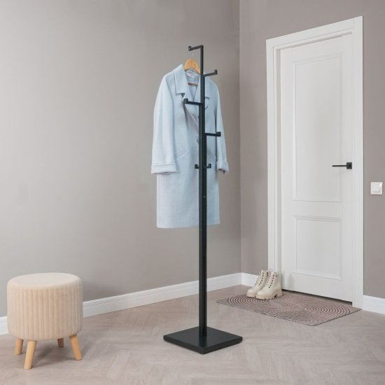 Вешалка напольная металлическая 6 крючков черная ЗМИ Торонто 1