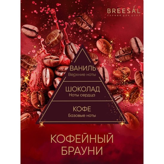 Аромадиффузор с палочками Breesal Passion Кофейный брауни 70 мл