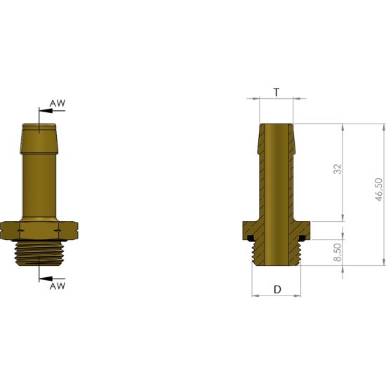 Прямой штуцер ORPASAN ORP 4853