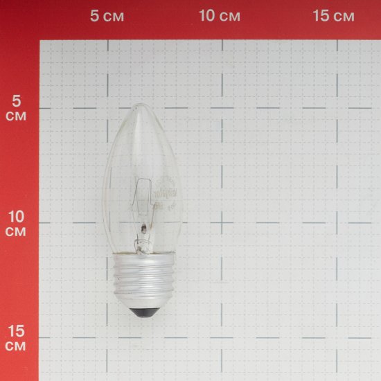 Лампа накаливания Navigator E27 3000К 60 Вт 660 Лм 230 В свеча прозрачная