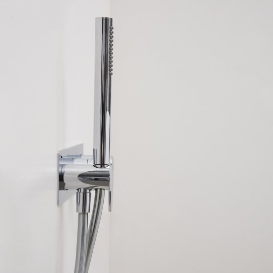 Смеситель для душа встраиваемый WasserKraft Dinkel однорычажный с переключателем с лейкой хром (5877)