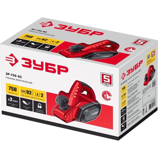 Рубанок электрический Зубр ЗР-750-82 750 Вт 82 мм