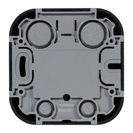 Розетка телевизионная Legrand Quteo накладная черная (782478)