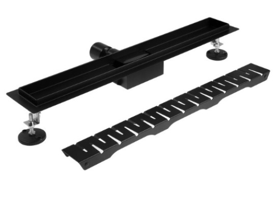 Душевой трап гидро + сух решетка квадрат, 60 см TIM BAD466002BK черный