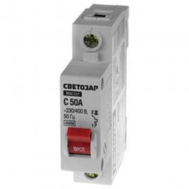 Автомат СВЕТОЗАР 1п, 50 A, C, 230/400 В