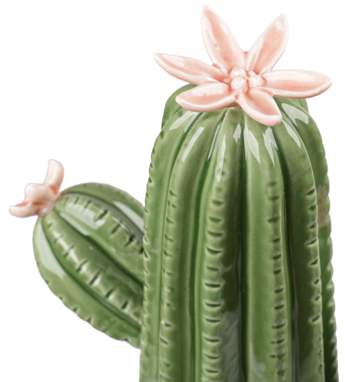 Декоративная фигура Dream River Кактус керамика зеленый 12x40 см