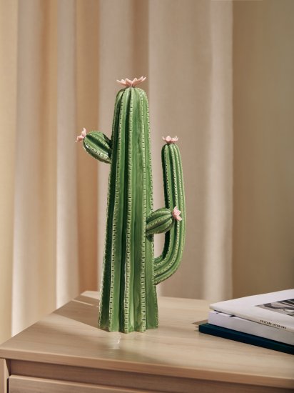 Декоративная фигура Dream River Кактус керамика зеленый 12x40 см