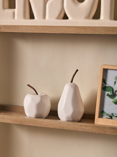 Декоративная фигура Dream River Яблоко керамика белый 8.1x11 см