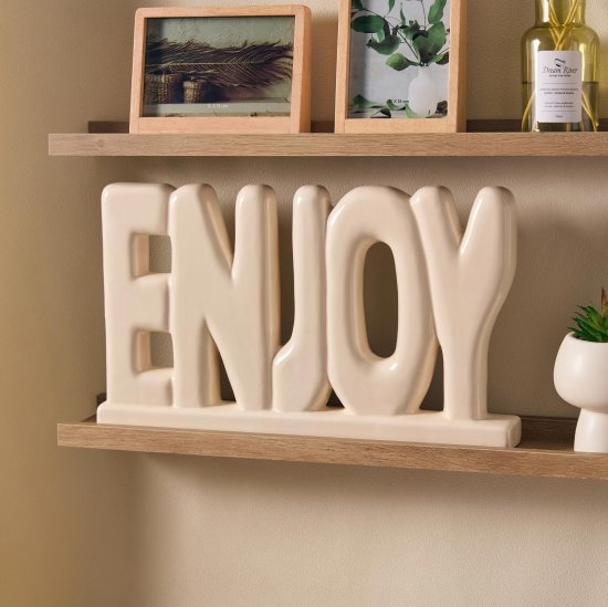 Декоративная фигура Dream River Enjoy керамика бежевый 38x21 см