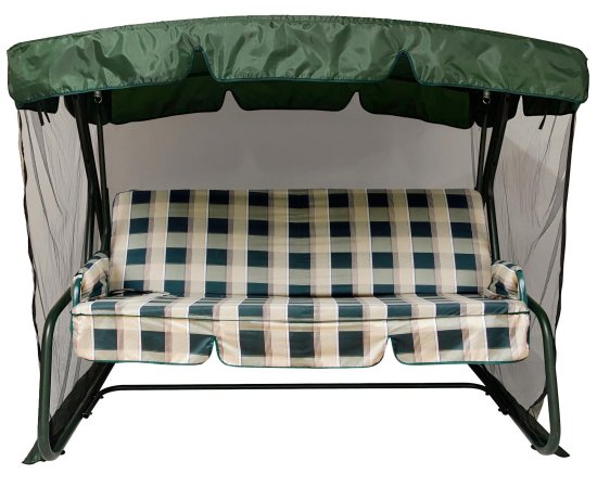 Качели садовые Greengard Эдем 3-х местные (до 250 кг) зеленый