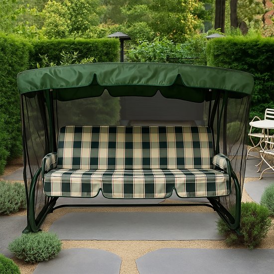 Качели садовые Greengard Эдем 3-х местные (до 250 кг) зеленый