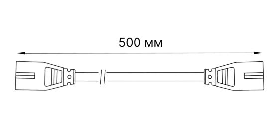 Соединительный кабель Volpe Q151 50 см цвет черный