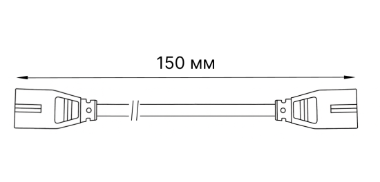 Соединительный кабель Volpe Q151 15 см цвет черный