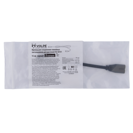 Соединительный кабель Volpe Q151 15 см цвет черный