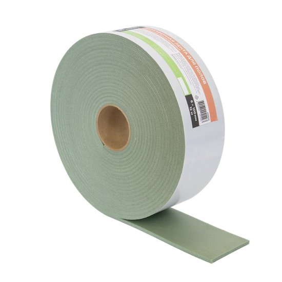 Лента демпферная кромочная для полов КМ Эксперт самоклеящаяся 6х100 мм 12 м