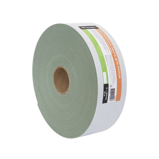 Лента демпферная кромочная для полов КМ Эксперт самоклеящаяся 6х100 мм 12 м