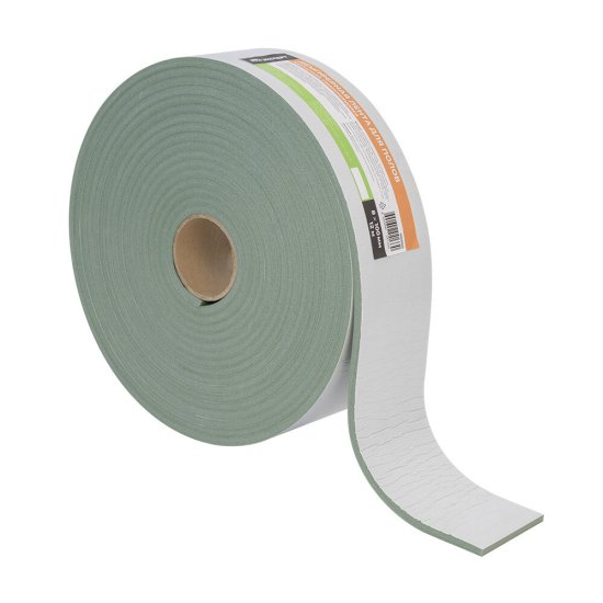 Лента демпферная кромочная для полов КМ Эксперт самоклеящаяся 8х100 мм 12 м