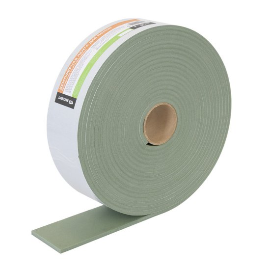 Лента демпферная кромочная для полов КМ Эксперт самоклеящаяся 8х100 мм 12 м