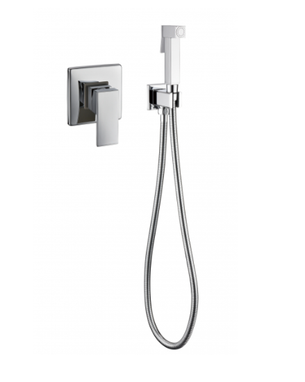 Смеситель встраиваемый с гигиеническим душем Grocenberg GB1001 Хром