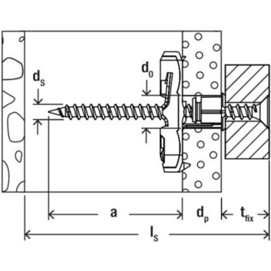 Дюбель для листовых материалов Fischer DuoTec 10x40 мм нейлон (20 шт.)
