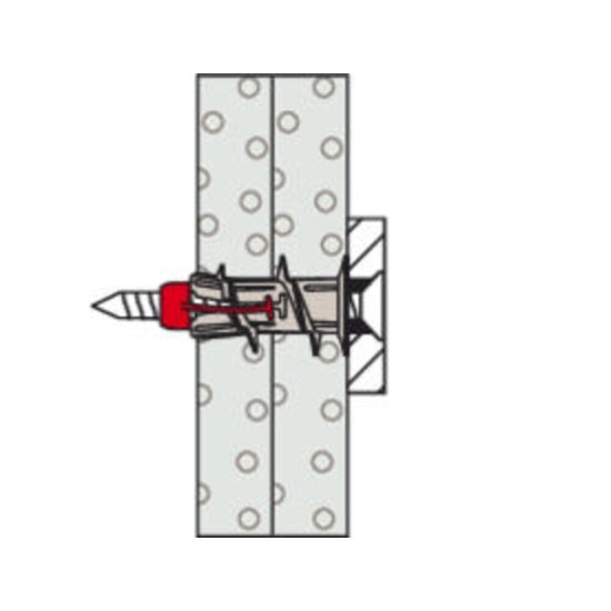 Дюбель для листовых материалов Fischer DuoBlade 15x44 мм нейлон с шурупом (4 шт.)