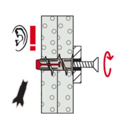 Дюбель для листовых материалов Fischer DuoBlade 15x44 мм нейлон с шурупом (4 шт.)