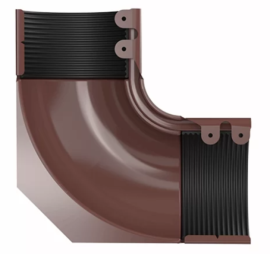 Угол желоба внутренний ТЕХНОНИКОЛЬ МВС 125/90, 90°, коричневый