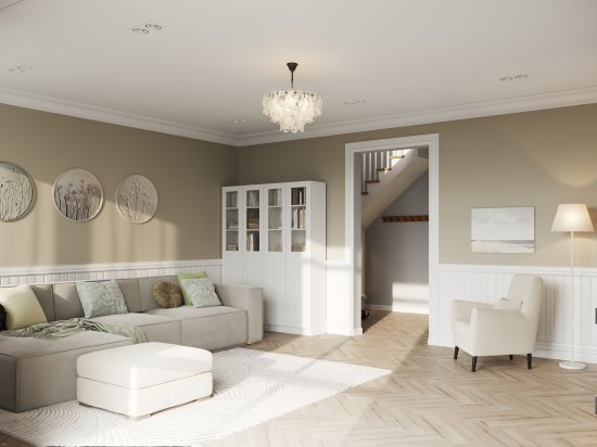 Дверь для шкафа Буккер 1 рифленое стекло 39.7x193.8x1.6 см ДСП правая цвет белый