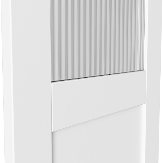 Дверь для шкафа Буккер 1 рифленое стекло 39.7x193.8x1.6 см ДСП левая цвет белый матовый