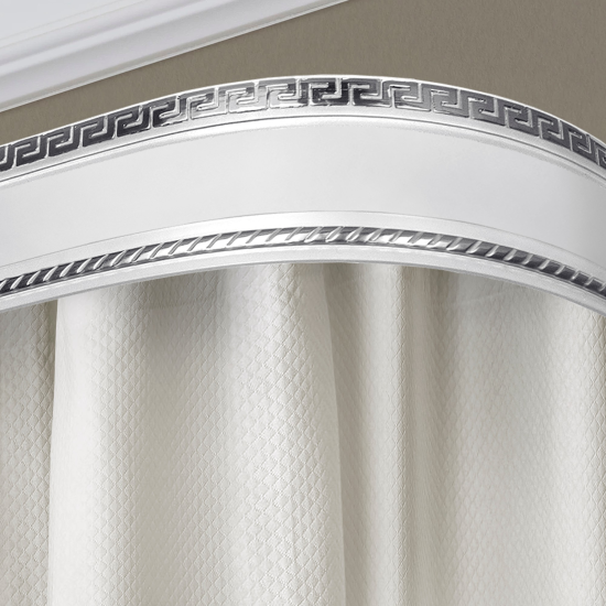 Бленда Тесей пластик 3.5 м цвет белый/хром