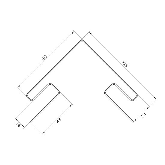 Угол наружный для фасадных панелей MONLID цвет коричневый
