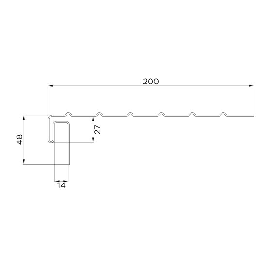 J-Профиль для фасадных панелей MONLID с фаской цвет коричневый