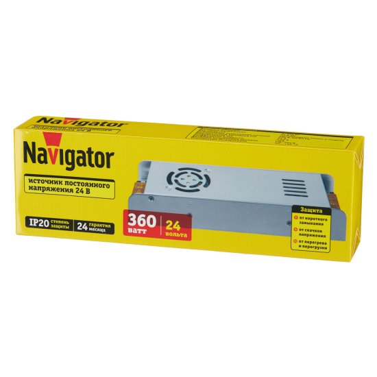Блок питания для светодиодной ленты Navigator ND-P360 220/24 В 360 Вт IP20 (95446)