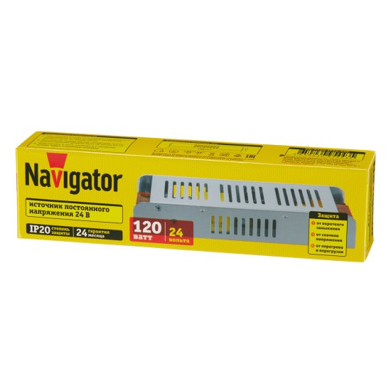 Блок питания для светодиодной ленты Navigator ND-P120 220/24 В 120 Вт IP20 (95443)