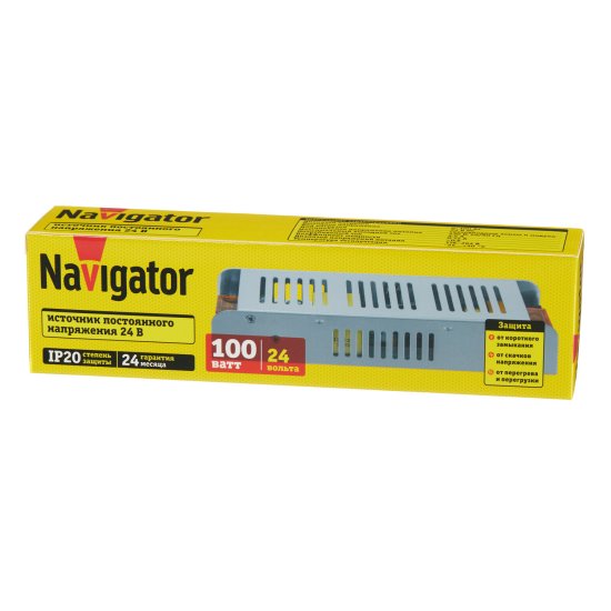 Блок питания для светодиодной ленты Navigator ND-P100 220/24 В 100 Вт IP20 (95442)