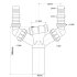 Носик для сифона McAlpine 1 1/2х40 мм двойной (TEE4)