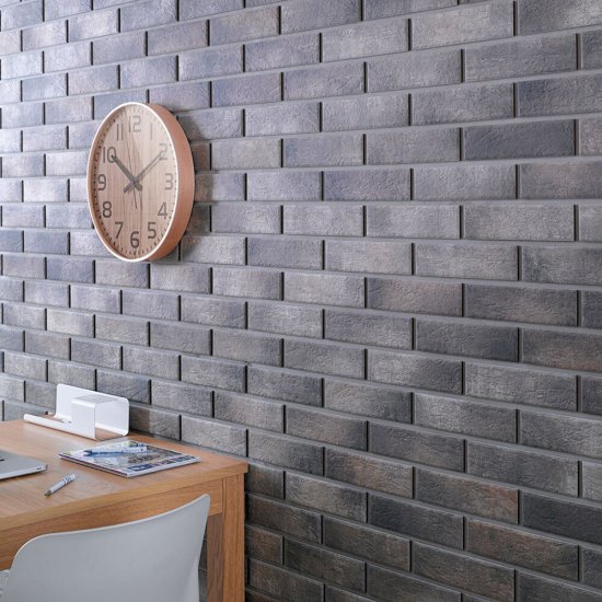 Клинкерная плитка для фасада Cerrad Loft brick pepper spec (38 шт.= 0,6 кв.м) серая 245х65х8 мм