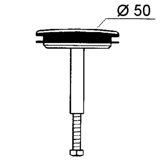 Пробка для автосливов серии mrb2 McAlpine d50 мм (PB2-50CP)