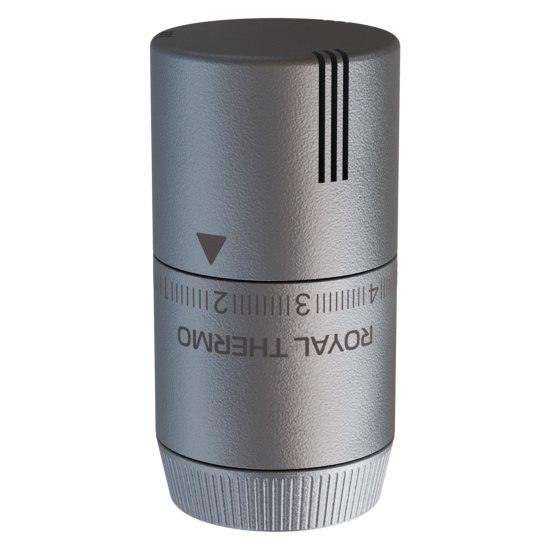 Термостатическая головка жидкостная Royal Thermo Design M30x1.5 серебро